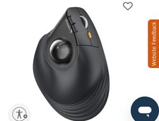 ProtoArc EM05 NL Ergonomic Rechargeable Tri-Channel Trackball Mouse Black picture