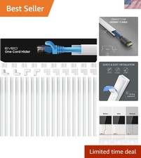 Cable Raceways Kit 306 Inch for Wall Cable Management White picture