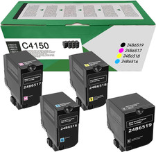 Toner Cartridge 4-Pack Compatible with Lexmark C4150 – 24B6516-24B6519 Printers picture