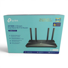 TP-Link Archer AX20 AX1800 WiFi 6 Gigabit Router Black Used W/ Adapter picture