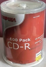 100 CD-R Recordable CDs 80 Min 700 MB Comp USA Sealed 52x picture