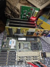386 pcchips family mini motherboard m396b with integrated cpu picture