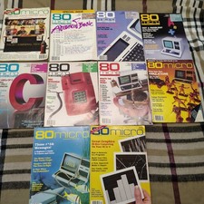 Vtg Lot of 10 Issues 80 Micro computing Magazine Trs-80  1985 1986 picture