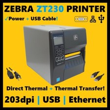✅Zebra ZT230 Thermal Transfer Label Printer 203dpi, USB/Ethernet, USA Seller🔥⭐ picture