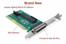 ISA 8-Bit LPT Parallel Port Card DB25 Printer Controller LJKMP101 picture