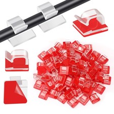 80 PCS Adhesive Cable Clips Christmas Clear Light Strip Mounting Clips Led Light picture
