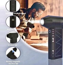 Compressed Air Duster Mini Blower with LED Light, 4 Speed, Vacuum NEW picture