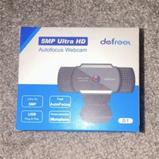 Defreel 5MP Ultra HD Autofocus Webcam USB 2.0 Built-In Mic Plug & Play picture