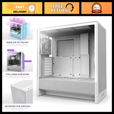 Compact ATX Mid-Tower PC Case - White - High Airflow Design, Easy Cable Manageme picture