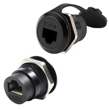 2Pack RJ45 Panel Mount Coupler, Ethernet LAN Pass through Connector, CAT6 Female picture