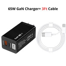For iPhone 14 13 12 11 8 7 65W GaN USB Type C Wall Charger PD Fast Adapter Cable picture