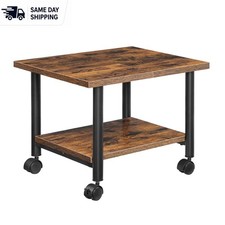 Heavy-Duty 2-Tier Under Desk Printer Cart with Wheels - Office Organizer picture