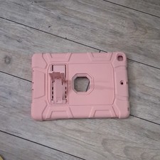 Apple iPad Rugged Shockproof Case Cover, Pink Silicone/Gel/Rubber w/ Stand picture
