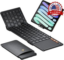 Teclado Bluetooth Plegable, Teclado Inalambrico Plegable Con Bolsillo Portat... picture