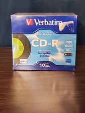 Verbatim Digital Vinyl CD-R 10 Pack Color-Coded w/ Cases 80 Min 700MB NEW SEALED picture