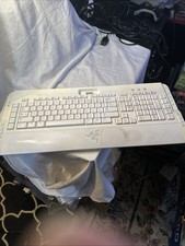 Razer Pro Type Mechanical Keyboard White Model Rp 03–0004 Vintage Wear Style picture