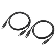 2Pcs PS/2 Mouse and Keyboard Extension Cable 6P 3.28 Feet Male to Male,Black picture