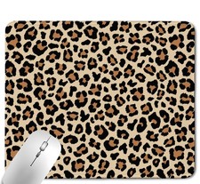 Preppy Leopard Mouse Pad, Retro Trendy Cheetah Mousepad for Desk Home Dorm Co... picture