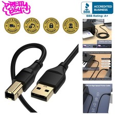 Versatile 20ft USB A Male to B Male Cable - Ideal for Printers, Scanners & More picture
