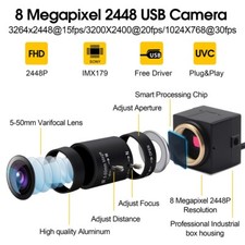 8MP Webcamera support 3264X2448 Sony IMX179 USB Webcam w/ 5-50mm Varifocal Lens picture