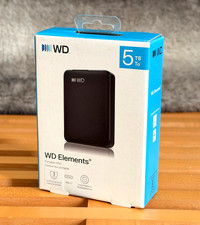 Western Digital Elements 5TB (WDBU6Y0050BBK-WESN) NEW External Hard Drive NIB picture