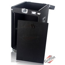 Rack Mount Cabinet Flight Case - Studio Mixer DJ Booth Cart Stand AMP Stage Gear picture