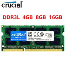 Crucial DDR3 DDR3L 4GB 8GB 16GB 1066 1333 1600 1866 MHz Laptop RAM SODIMM 204Pin picture