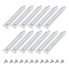 12PCS Silvery PCI Slot Cover Dust Filter, Blanking Plate Ventilation Deflecto... picture