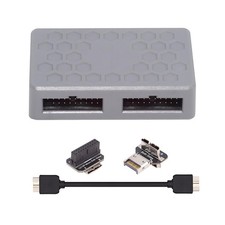 Micro B to USB 3.0 19Pin/Type E Front Panel Header Port Multiplier Hub Adapter picture