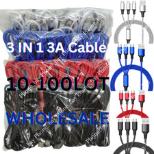 Wholesale 3A Fast Charging Cable 3 in 1 Charger Cord For iPhone USB-C Micro USB picture