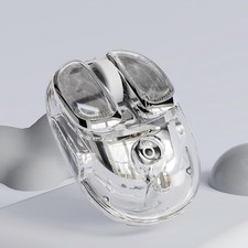 Wireless Clear Mouse, Dual Mode Bluetooth & 2.4G, Silent Cute Design - Silver picture
