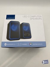 Insignia 2.0 Bluetooth Computer Speakers RGB Lighting 6.8W Black NS-CSB2B6 picture