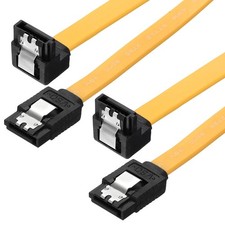 100cm SATA 3.0 Cable, 2 Pack Elbow Angled High Speed Data Cable, Yellow picture