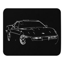 1990 vette C4 Line Art Street Racing Mouse pad picture