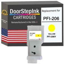 DoorStepInk Compatible Ink Cartridges For Canon PFI-206 Yellow300ml-USA picture