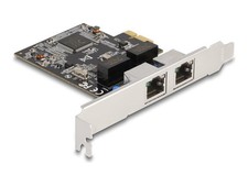 Delock PCI Express x1 Card to 2 x RJ45 Gigabit LAN RTL8111 Nic 88615 picture