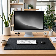 Large Felt Desk Mat for Keyboard and Mouse，Computer Desk Pad Protector | 35×12In picture