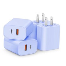 [4 Pack] 20W USB C Charger Block Fast 4-Pack 20W Charger Purple-20W-4 Pack picture