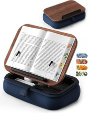 Lap Book Pillow Stand with Storage, Book Holder for Reading in Bed picture