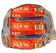 CAT6 Riser Cable CMR-Blue 23/4 Gauge/Pair 100ft. 23 Gauge 4 pair Cat 6 Southwire picture