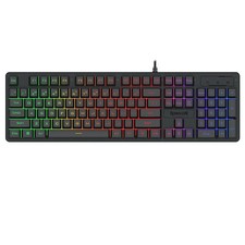 REDRAGON K521 Rainbow Backlit 104 Keys Wired Membrane Gaming Keyboard Dual Color picture