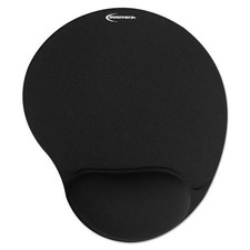 Innovera Mouse Pad with Fabric-Covered Gel Wrist Rest, 10.37 x 8.87, Black picture