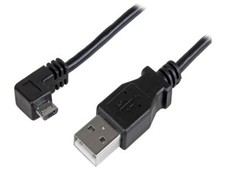StarTech.com 1m 3 ft Right Angle Micro-USB Charge-and-Sync Cable M/M - USB 2.0 A picture
