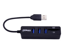 USB HUB 2.0 Cable 3 Port USB 2.0 + High Quality SD/TF Card Reader Adapter picture
