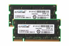 Crucial 2GB kit 2X 1GB PC 2700 DDR 333MHz 200pin SDRAM Laptop Notebook Memory 1g picture