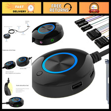 PC Power Button Switch with 2 USB Ports & Audio, Desktop Case Restart Key - Blac picture