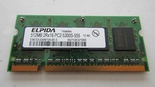 EBE52UD6AFSA-6E-E GENUINE ELPIDA LAPTOP MEMORY 512MB 2RX16 PC2-5300S-555 - Works picture