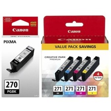 Genuine Canon PGI-270 Black CLI-271 Color Ink Cartridge Canon PIXMA MG5720 5721 picture