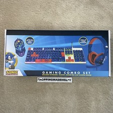 SEGA SONIC The Hedgehog Gaming Keyboard, Headset, Mouse Set Sakar Blue Red picture