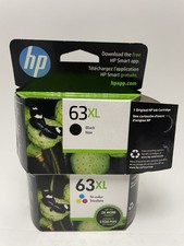 Genuine HP 63XL Inkjet Cartridges Bundle - Black (2027)  + Tri-Color (2022) picture